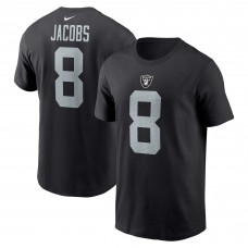 Футболка Josh Jacobs Las Vegas Raiders Nike  Player Name & Number -  Black