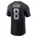Футболка Josh Jacobs Las Vegas Raiders Nike  Player Name & Number -  Black
