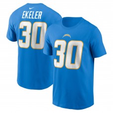 Футболка с номером Austin Ekeler Los Angeles Chargers Nike - Powder Blue