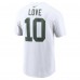 Футболка Jordan Love Green Bay Packers Nike  Player Name & Number -  White