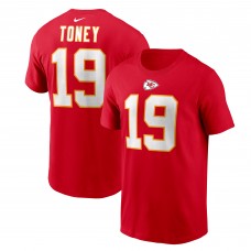 Футболка с номером Kadarius Toney Kansas City Chiefs Nike - Red