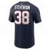 Футболка с номером Rhamondre Stevenson New England Patriots Nike - Navy