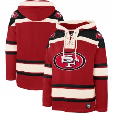 San Francisco 49ers 47 Scarlet Superior Lacer Pullover Hoodie San Francisco 49ers 47 Scarlet Superior Lacer Pullover Hoodie