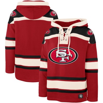 San Francisco 49ers 47 Scarlet Superior Lacer Pullover Hoodie