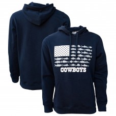Dallas Cowboys Columbia PFG Fish Flag II Pullover Hoodie - Navy