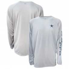 Dallas Cowboys Columbia Terminal Tackle Omni-Shade Omni-Wick Raglan Long Sleeve T-Shirt - Gray