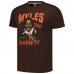 Футболка Cleveland Browns Myles Garrett Homage Heathered Brown Caricature Player Tri-Blend