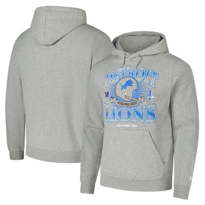 Толстовка Detroit Lions New Era Heather Gray Retro