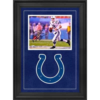 Peyton Manning Indianapolis Colts Autographed Fanatics Authentic Deluxe Framed 8 x 10 Super Bowl XLI Running in Rain Photograph
