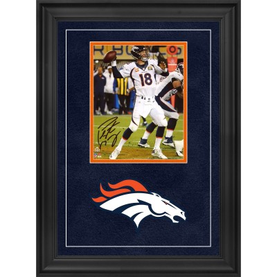 Peyton Manning Denver Broncos Autographed Fanatics Authentic Deluxe Framed 8 x 10 Super Bowl 50 Champions Action Vertical Photograph