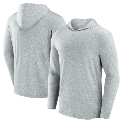 Футболка с длинным рукавом с капюшоном Detroit Lions Front Office Tech Lightweight - Gray