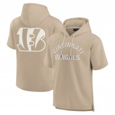 Толстовка Cincinnati Bengals Unisex Elements Super Soft Fleece Short Sleeve - Khaki