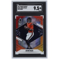 Justin Fields Chicago Bears 2021 Panini Phoenix Fire Burst #108 SGC Authenticated 9.5 Rookie Card