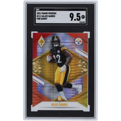 Najee Harris Pittsburgh Steelers 2021 Panini Phoenix Fire Burst #111 SGC Authenticated 9.5 Rookie Card