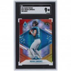 Trevor Lawrence Jacksonville Jaguars 2021 Panini Phoenix Fire Burst #101 SGC Authenticated 9 Rookie Card