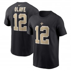 Футболка New Orleans Saints Chris Olave Nike Black Player Name & Number