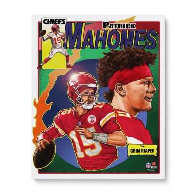 Patrick Mahomes Kansas City Chiefs Unsigned Authentic 16 x 20 Photo Print - Art by Brian Kong