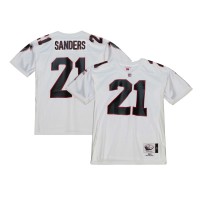 Джерси Atlanta Falcons 1991 Deion Sanders Mitchell & Ness White Authentic Throwback Retired Player
