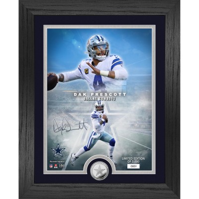 Dallas Cowboys Dak Prescott Highland Mint 13 x 16 Silver Coin Photo Mint