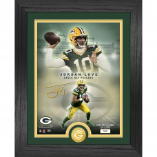 Green Bay Packers Jordan Love Highland Mint 13 x 16 Bronze Coin Photo Mint