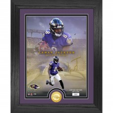 Baltimore Ravens Lamar Jackson Highland Mint 13 x 16 Bronze Coin Photo Mint