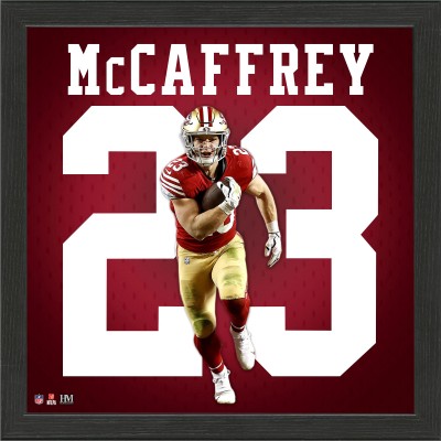 San Francisco 49ers Christian McCaffrey Highland Mint 13 x 13 Impact Jersey Framed Photo