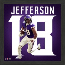 Minnesota Vikings Justin Jefferson Highland Mint 13 x 13 Impact Jersey Framed Photo