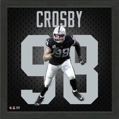 Las Vegas Raiders Maxx Crosby Highland Mint 13 x 13 Impact Jersey Framed Photo