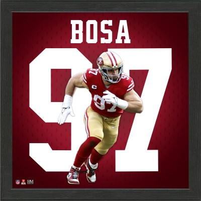 San Francisco 49ers Nick Bosa Highland Mint 13 x 13 Impact Jersey Framed Photo