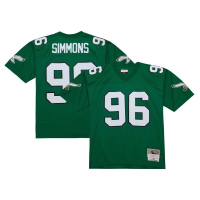 Игровая джерси Clyde Simmons Philadelphia Eagles Mitchell & Ness Legacy Replica - Kelly Green