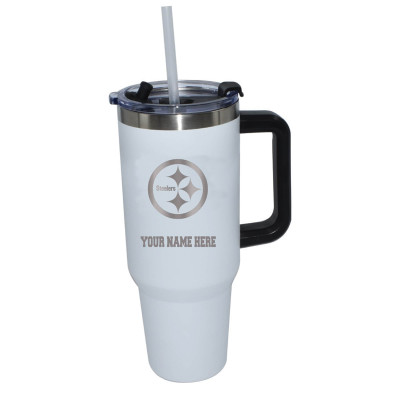 Именная термос Pittsburgh Steelers The Memory Company White 40oz. Colossal