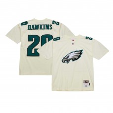 Игровая джерси Brian Dawkins Philadelphia Eagles Mitchell & Ness Chainstitch Legacy - Cream