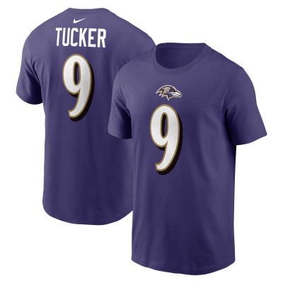 Футболка Justin Tucker Baltimore Ravens Nike  Player Name & Number -  Purple