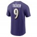 Футболка Justin Tucker Baltimore Ravens Nike  Player Name & Number -  Purple