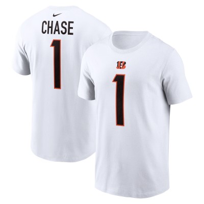 Футболка JaMarr Chase Cincinnati Bengals Nike  Player Name & Number -  White