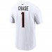 Футболка JaMarr Chase Cincinnati Bengals Nike  Player Name & Number -  White