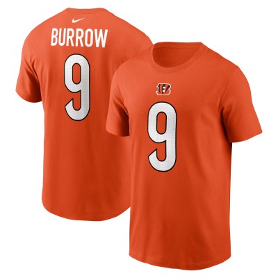 Футболка Joe Burrow Cincinnati Bengals Nike  Player Name & Number -  Orange