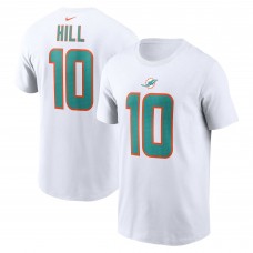 Miami Dolphins Tyreek Hill Nike White Player Name & Number T-Shirt