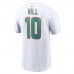 Miami Dolphins Tyreek Hill Nike White Player Name & Number T-Shirt