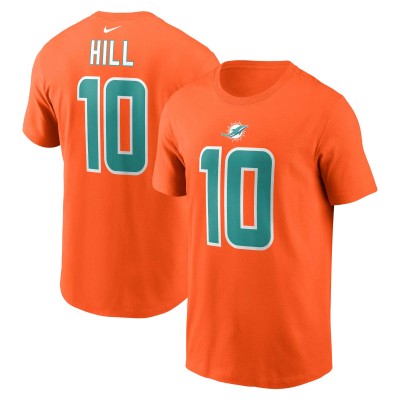 Футболка Tyreek Hill Miami Dolphins Nike  Player Name & Number -  Orange