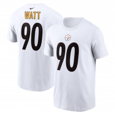 Pittsburgh Steelers T.J. Watt Nike White Player Name & Number T-Shirt Pittsburgh Steelers T.J. Watt Nike White Player Name & Number T-Shirt