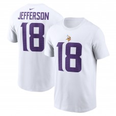 Футболка Justin Jefferson Minnesota Vikings Nike  Player Name & Number -  White