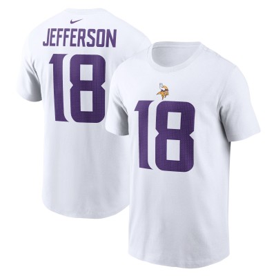 Футболка Justin Jefferson Minnesota Vikings Nike  Player Name & Number -  White