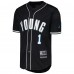 Футболка Bryce Young Carolina Panthers Pro Standard Mesh Baseball Button-Up - Black