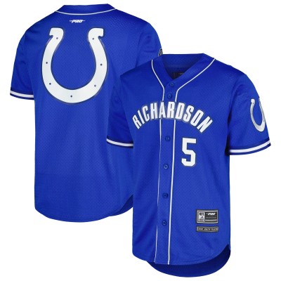 Рубашка с коротким рукавом Anthony Richardson Indianapolis Colts Pro Standard Mesh Baseball - Royal