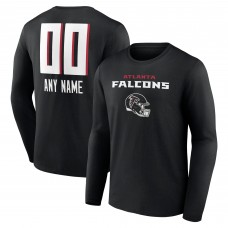 Футболка с длинным рукавом Atlanta Falcons Black Team Wordmark Футболка с длинным рукавом Atlanta Falcons Black Team Wordmark