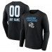 Футболка с длинным рукавом Carolina Panthers Black Personalized Name & Number Team Wordmark