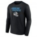 Футболка с длинным рукавом Carolina Panthers Black Personalized Name & Number Team Wordmark