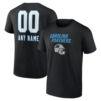 Именная футболка Carolina Panthers Name & Number Team Wordmark - Black