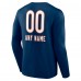 Футболка с длинным рукавом Chicago Bears Personalized Name & Number Team Wordmark - Navy